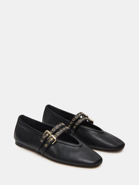 STEVE MADDEN LYDIA BLACK LEATHER