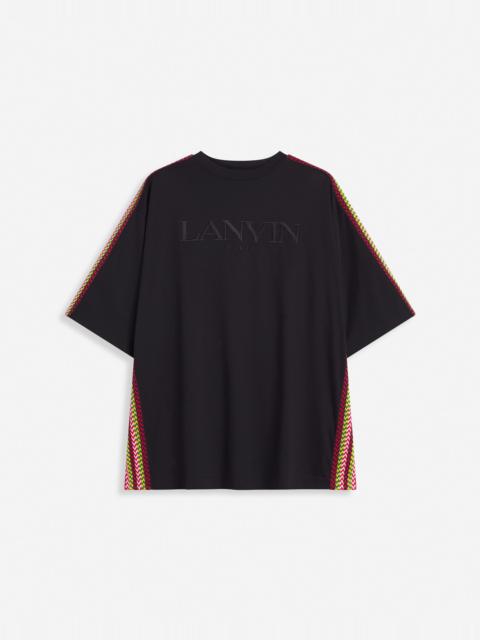 Lanvin LANVIN OVERSIZED EMBROIDERED SIDE CURB T-SHIRT