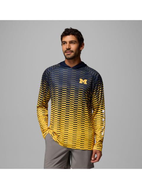 Columbia Men's Collegiate PFG Super Terminal Tackle Hoodie - Michigan