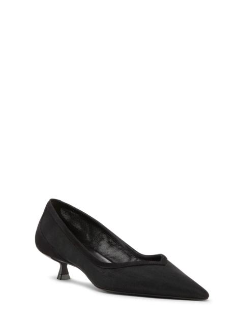 Stuart Weitzman Eva Kitten Heel Pointed Toe Pump