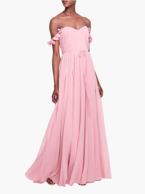 Marchesa RAVENNA OFF SHOULDER FLORAL GOWN