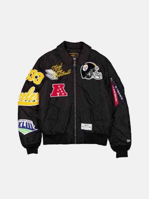 Nike PITTSBURGH STEELERS X ALPHA X NEW ERA MA-1 COLLARED BOMBER JACKET