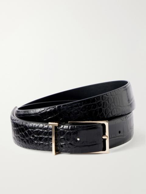 TOM FORD Croc-effect Leather Belt