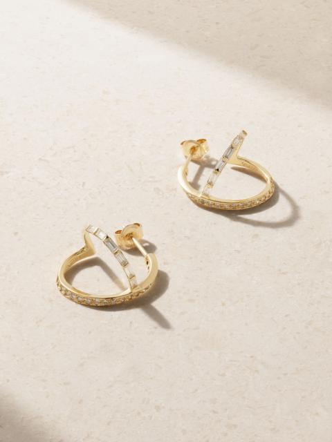 MATEO 14-karat gold diamond earrings Gold