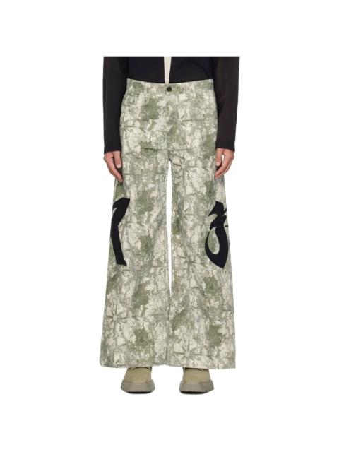 KUSIKOHC Green 'Right To Fail' Oversized Trousers