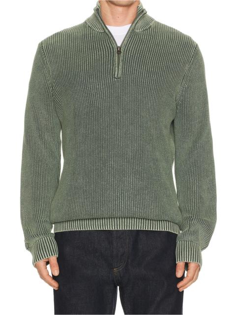 FAHERTY Sunwashed Quarter Zip Sweater
