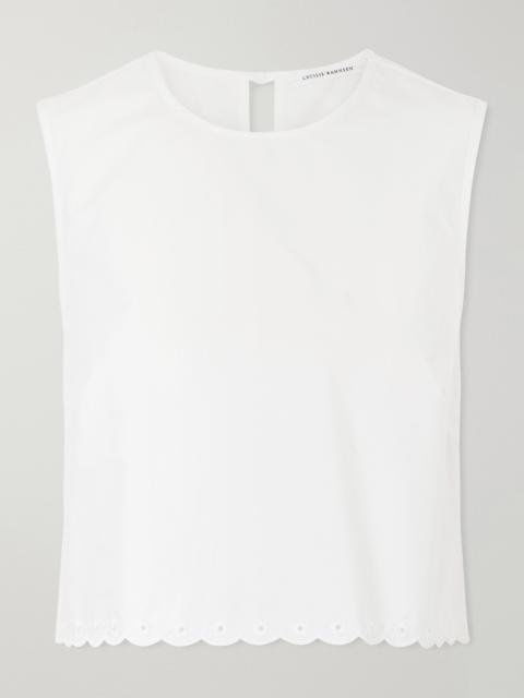 CECILIE BAHNSEN Deeba Broderie Anglaise Cotton Vest