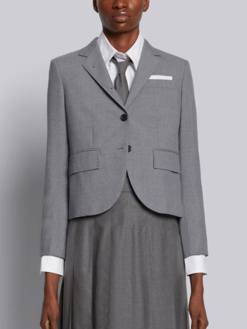 Medium Grey School Uniform Plain Weave High Armhole Single Breasted Sport Coat