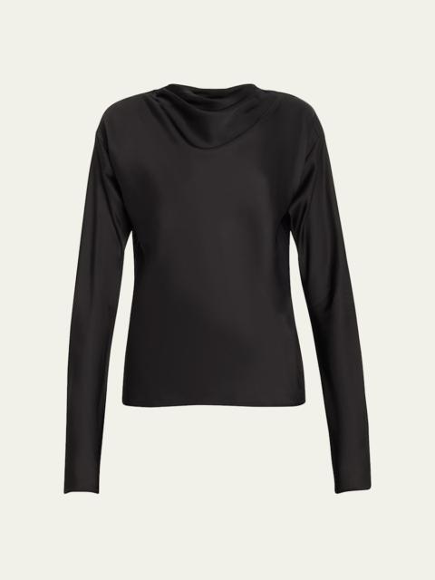 A.L.C. Georgia Cowl-Neck Cutout Top
