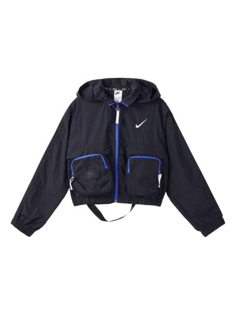 Nike (WMNS) Nike Sportswear City Utility Woven Jacket 'Black Blue' DV8035-010
