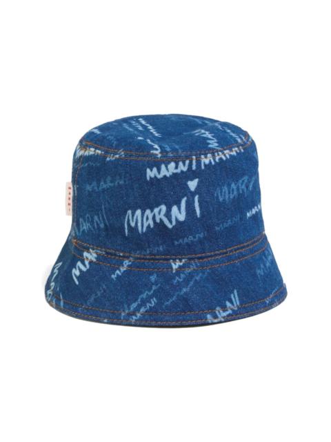 Marni logo-print bucket hat