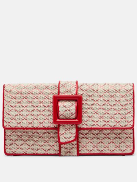 Manolo Blahnik Maycap raffia-effect clutch
