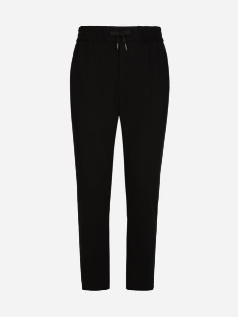 Dolce & Gabbana Jersey jogging pants with DG patch
