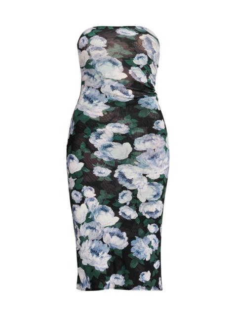 Stella McCartney Women's Bunch Of Roses Mesh Strapless Dress - Multi