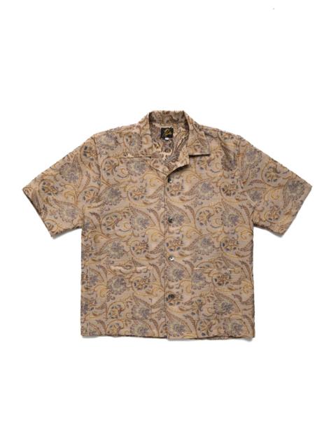 NEEDLES PAPILLON STRIPE DOBBY JAQUARD CABANA SHIRT | REVERSIBLE