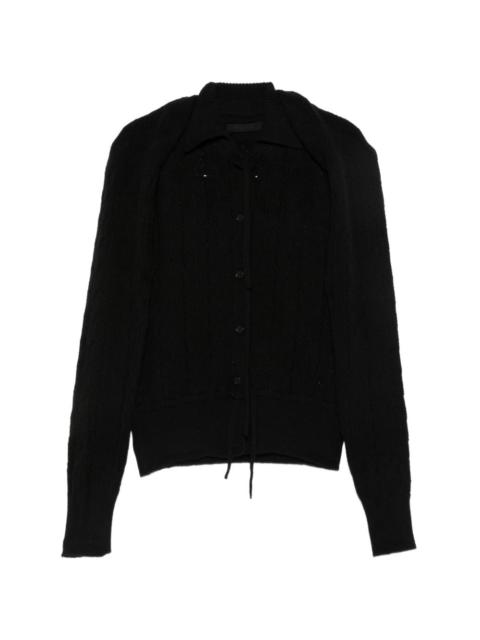 ALAINPAUL pointelle-knit button-up cardigan