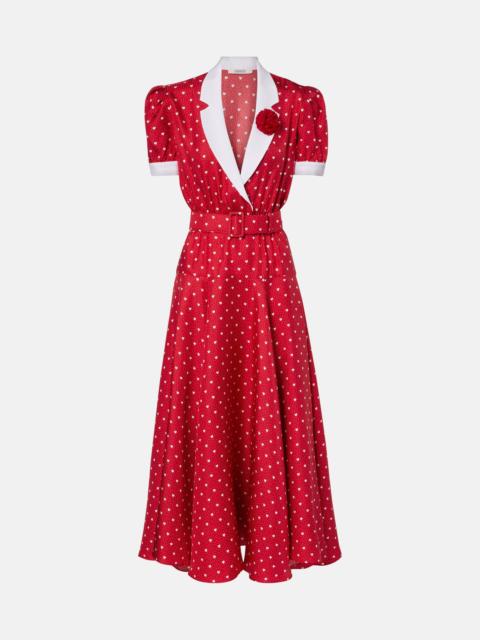 RODARTE Printed silk twill midi dress