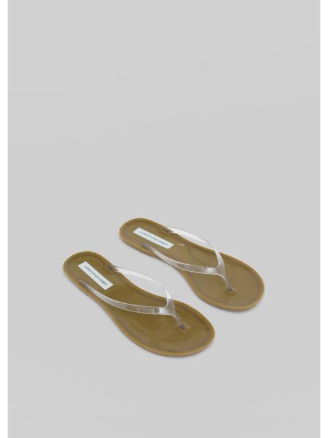 CHRISTOPHER ESBER Christopher Esber Jo Flip Flops - Khaki/Clear