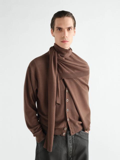Lemaire TROMPE L'OEIL SCARF IN MERINO BLEND