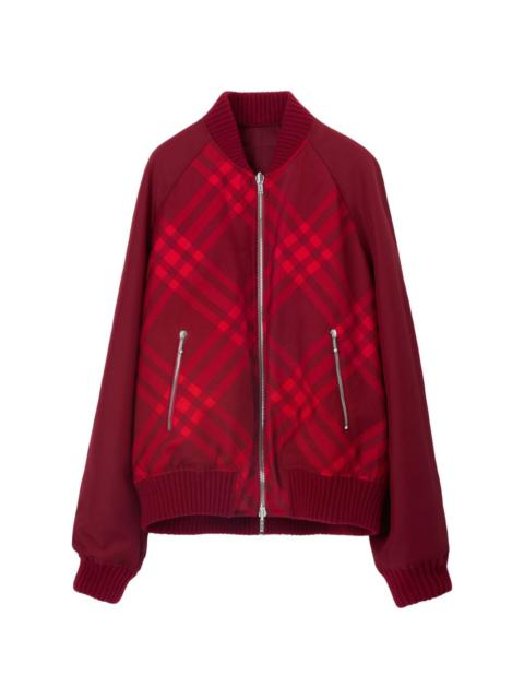 Burberry reversible check-print bomber jacket