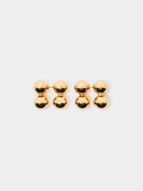 DOUBLE EARRINGS / gold