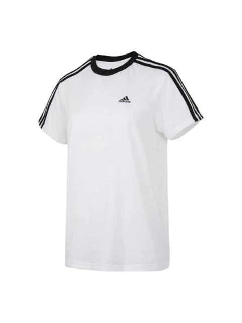 adidas (WMNS) adidas Essentials 3-Stripes T-Shirt Asia Sizing 'White Black' H10201