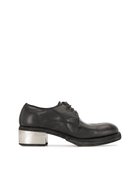 Guidi contrast heel lace-up shoes