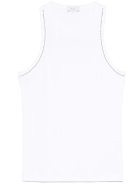 PESERICO beaded trim-detail top