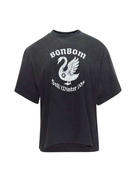 BONBOM Swan Vintage Effect Tee