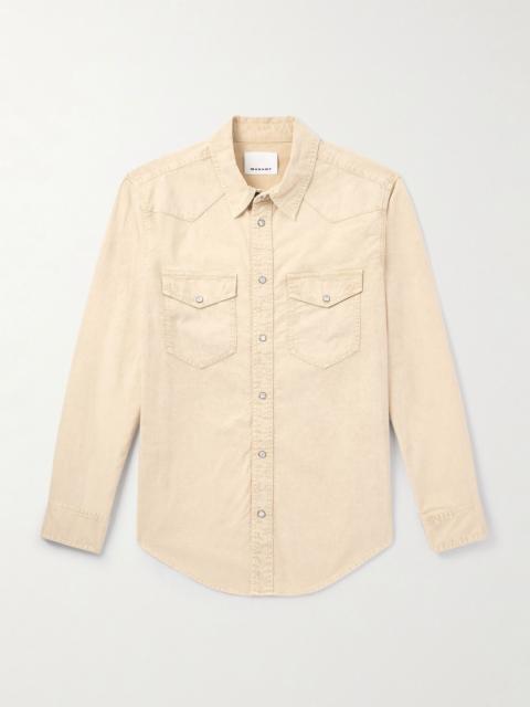 Isabel Marant Vasco Cotton Western Shirt Beige