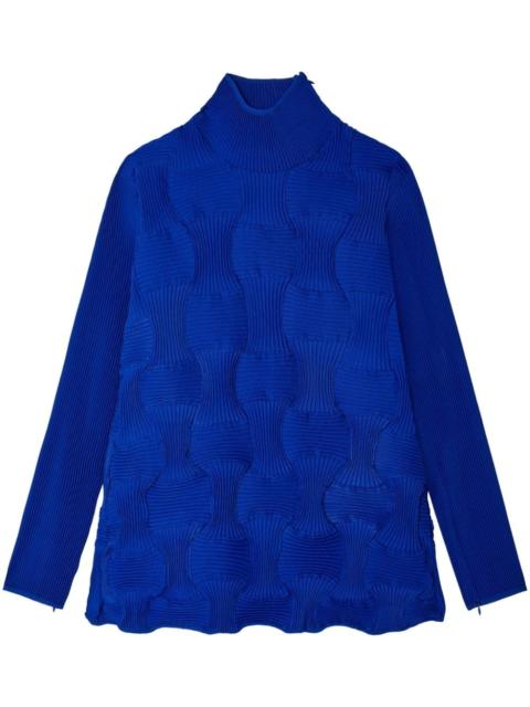 MELITTA BAUMEISTER waffle-effect knitted top