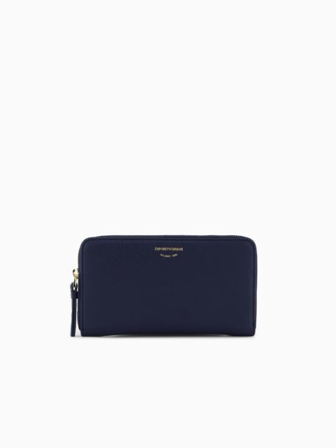 EMPORIO ARMANI Deer-print MyEA wallet with wrap-around zip