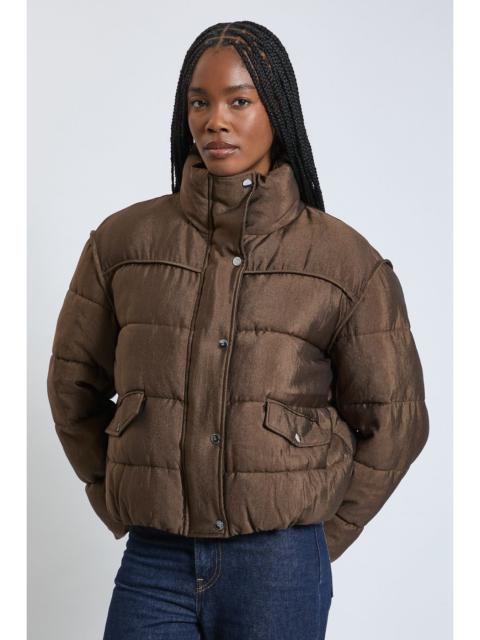 KAREN MILLEN Padded and Rib Mix Short Coat