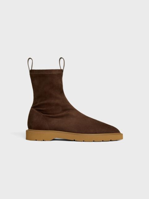 CELINE FLOW - ZIPPED BOOT IN Stretch Suede Lambskin