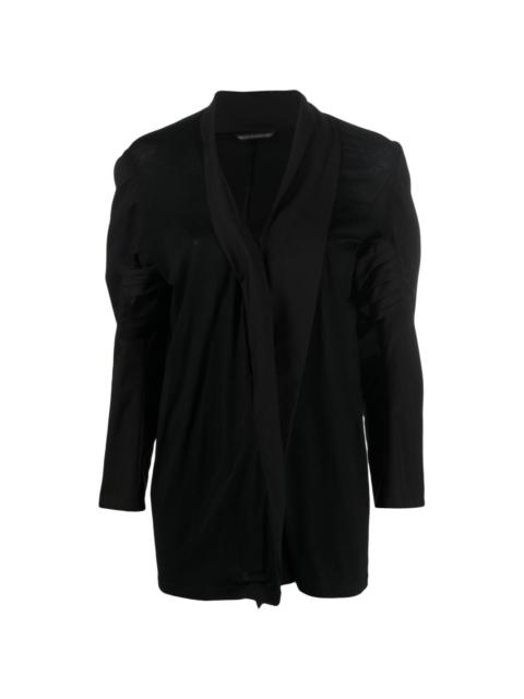 Yohji Yamamoto asymmetric puff-sleeve blouse