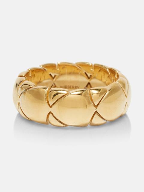 Burberry Shield Segment gold-plated sterling silver ring