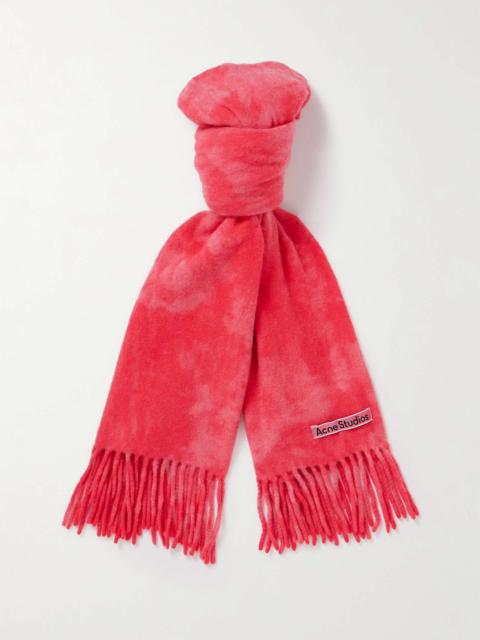 Acne Studios Canada Fringed Tie-Dyed Wool Scarf