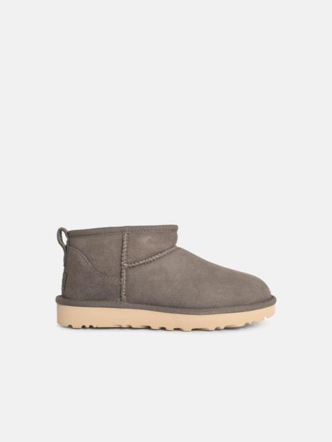 UGG 'CLASSIC ULTRA MINI' GREY SUEDE BOOTS
