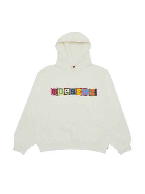 Supreme Beaded Hooded Sweatshirt 'White'
