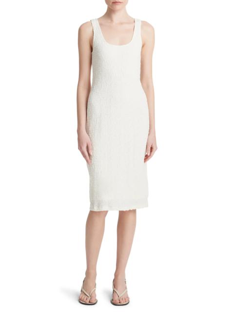 Textured Cotton Blend Tank Dress