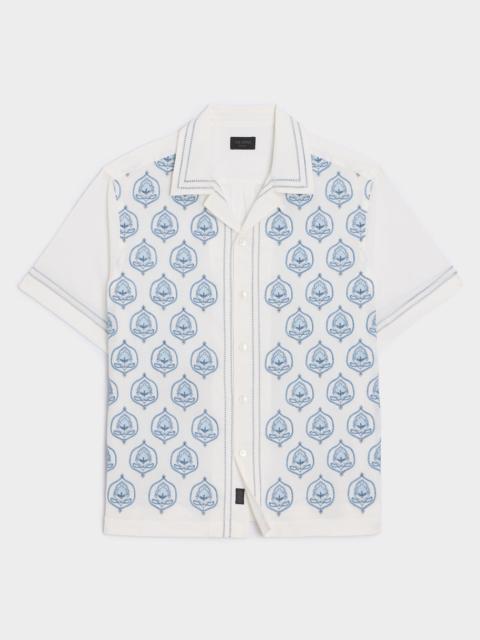 TODD SNYDER Embroidered Voile Capri Shirt