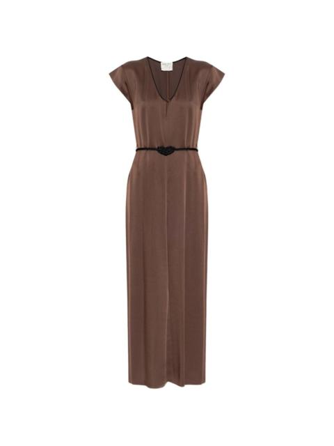 forte_forte knot V-neck maxi dress