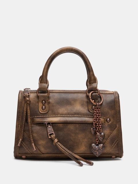 STEVE MADDEN ELIDE BAG DISTRESSED BROWN