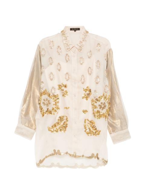 BIYAN sequin-embellished shirt