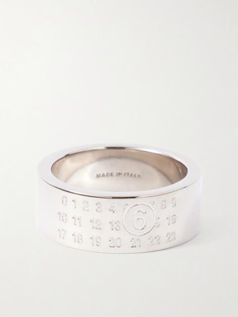 MM6 Maison Margiela Logo-engraved Silver-tone Ring