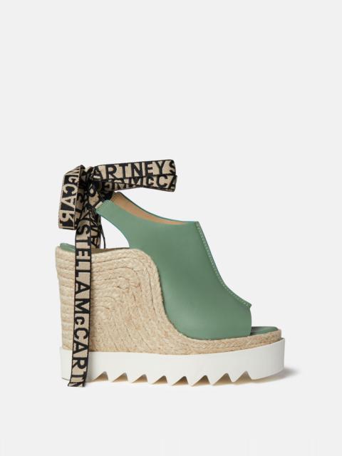 Stella McCartney Gaia Alter Mat Peeptoe Wedge Espadrilles