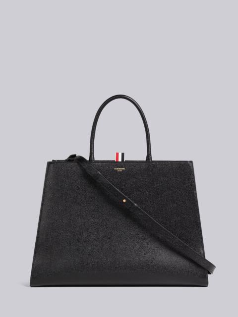 Thom Browne Pebble Grain Leather Large Trapeze Tote