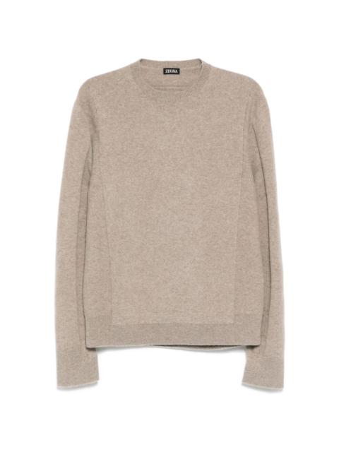 ZEGNA long-sleeve mélange polo