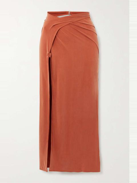 JACQUEMUS Espelho twisted stretch-jersey midi skirt