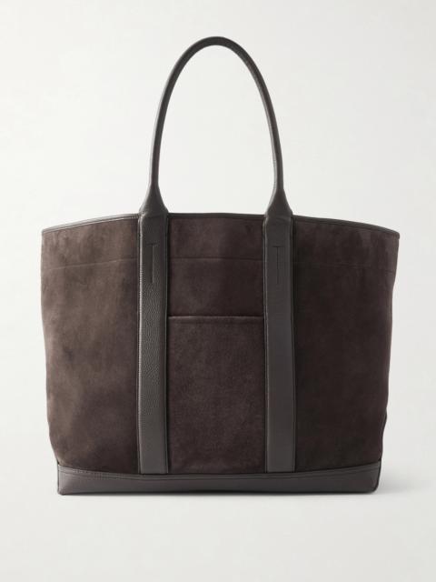 TOM FORD Leather-Trimmed Suede Weekend Bag